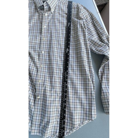 Maker & Company Classically Tailored plaid long sleeve button down shirt size XL - Picture 8 of 11